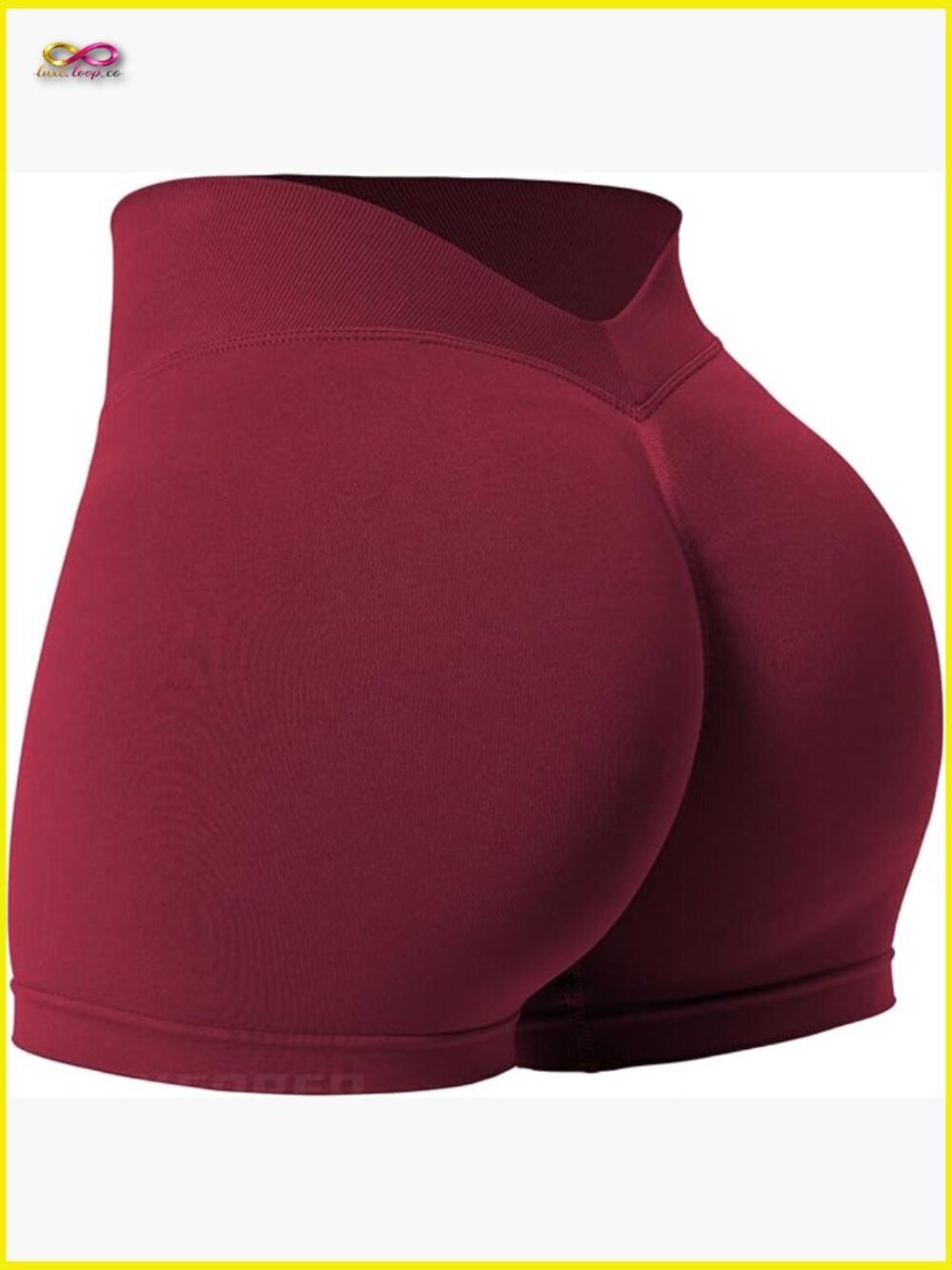 High Waisted Scrunched Shorts V Back Booty Lifting Seamless Gym Yoga Activewear